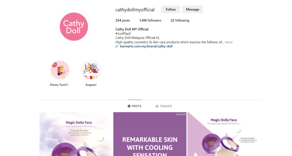 Cathy Doll Cosmetics Malaysia