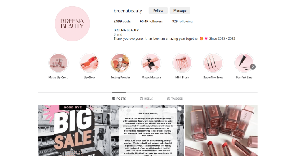 breena beauty cosmetics